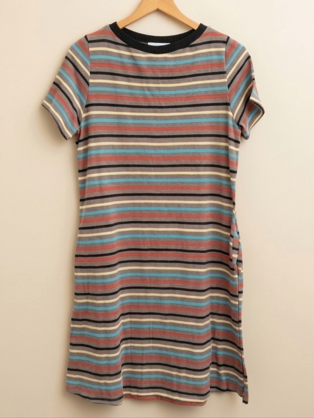 ee:some Striped T-Shirt Dress | Size S | Soft & Stretchy. Has Pockets - Picture 2 of 3